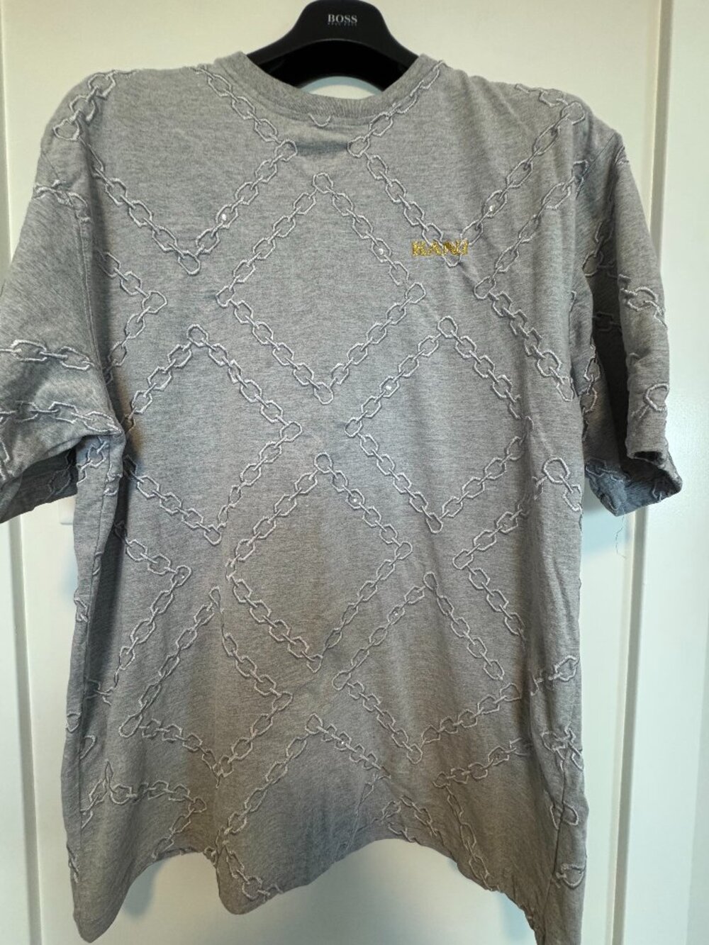 Karl Kani Embroidered Chain Pattern T-Shirt – Men's XL